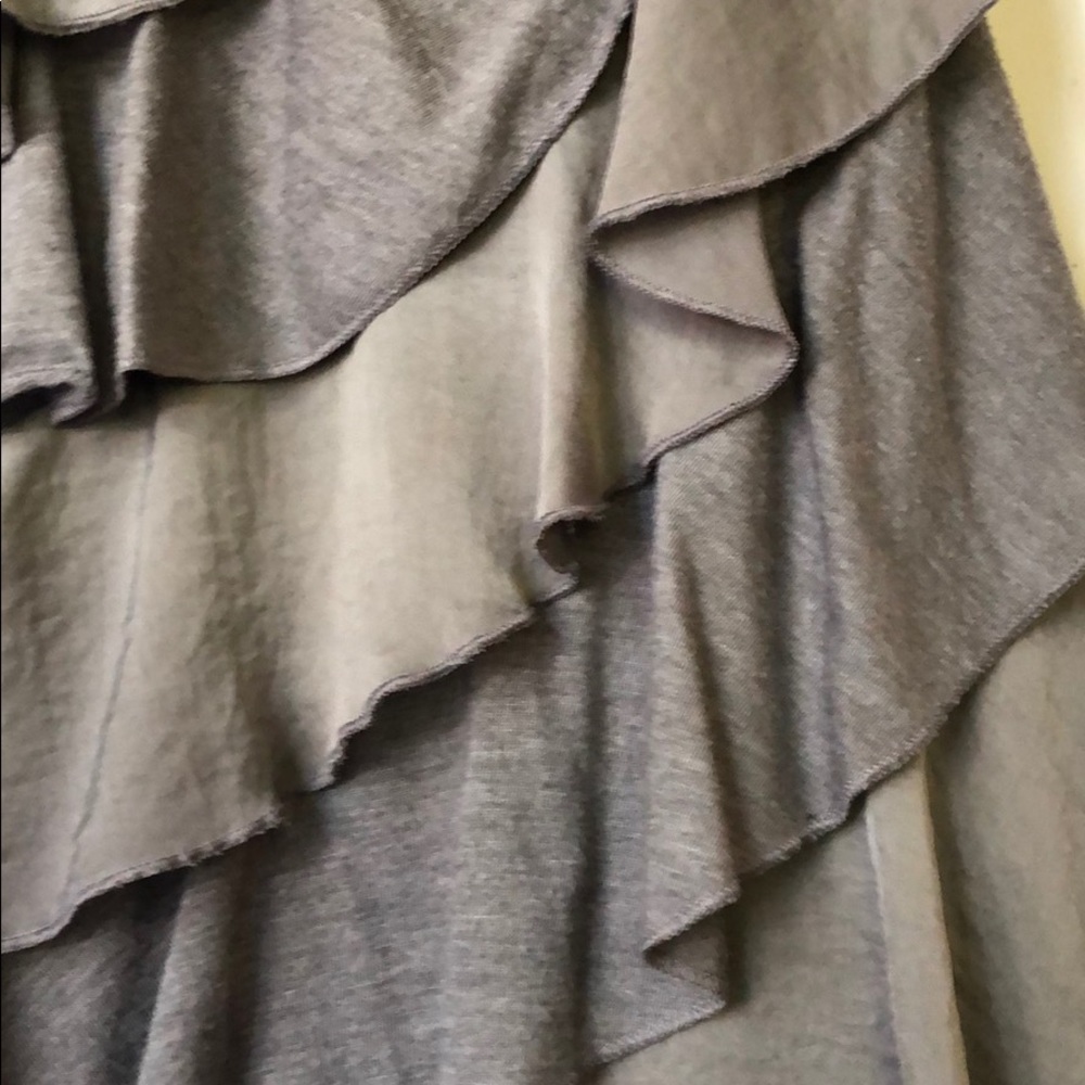 Gray Ruffle Racer Back Top - Picture 3 of 4